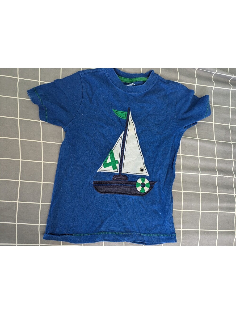 Gymboree I am 4 sailboat birthday tee